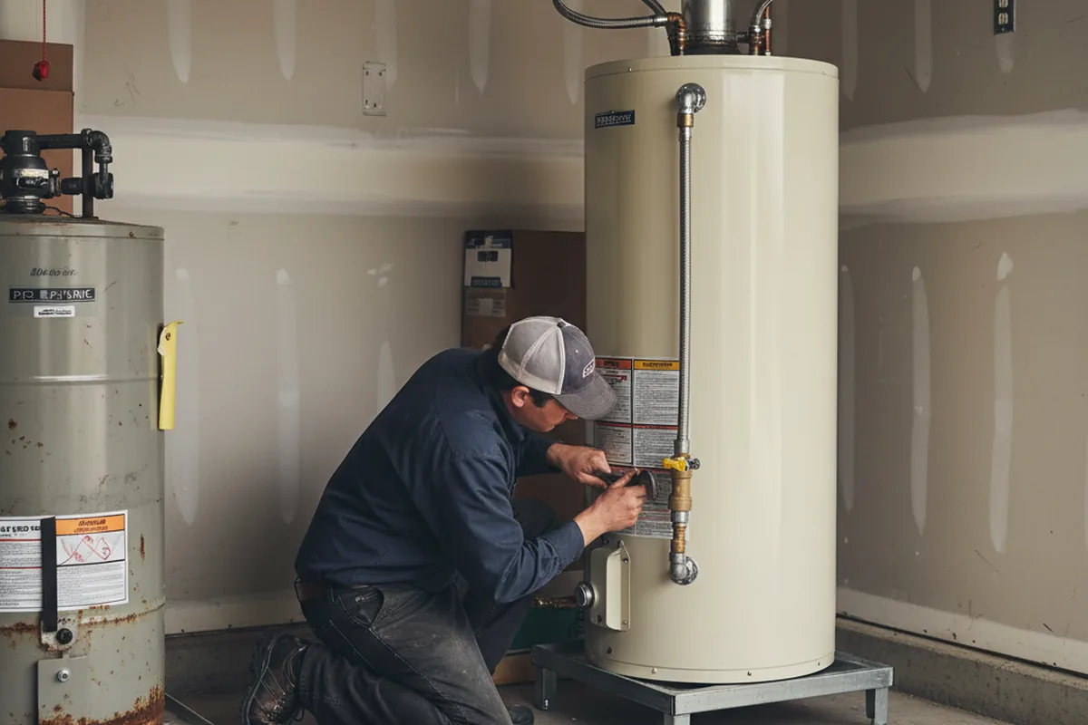 Water heater and shutoff valve replacement in Spring